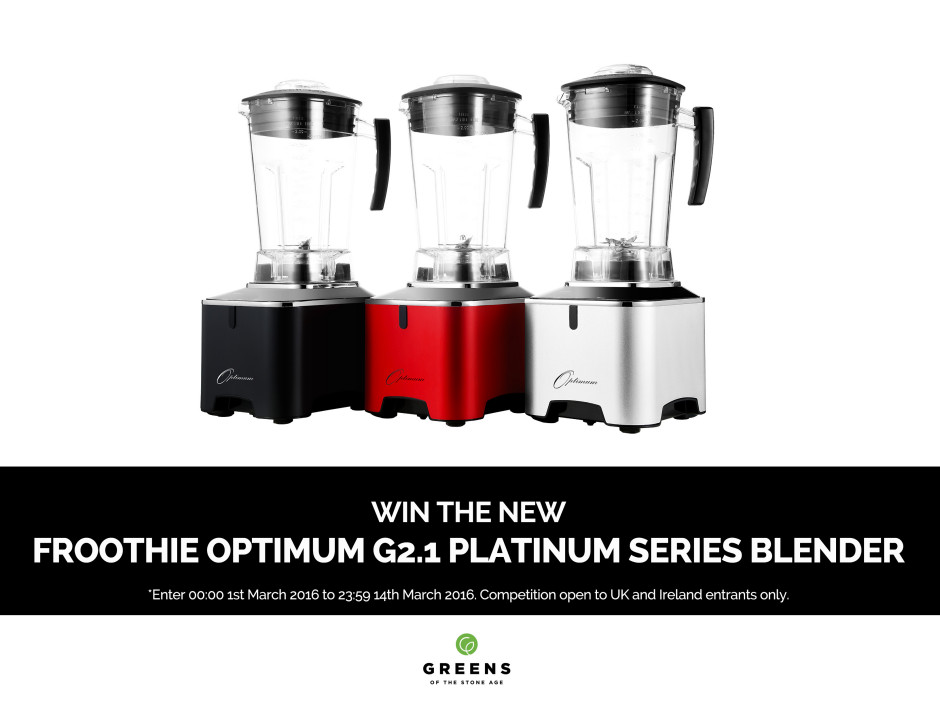 A picture of the colour range of the Froothie Optimum G2.1 Platinum Series Blender
