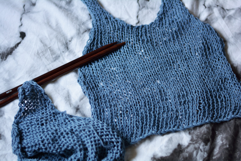 My little tank top project using Wool and the Gang's Billie Jean Yarn