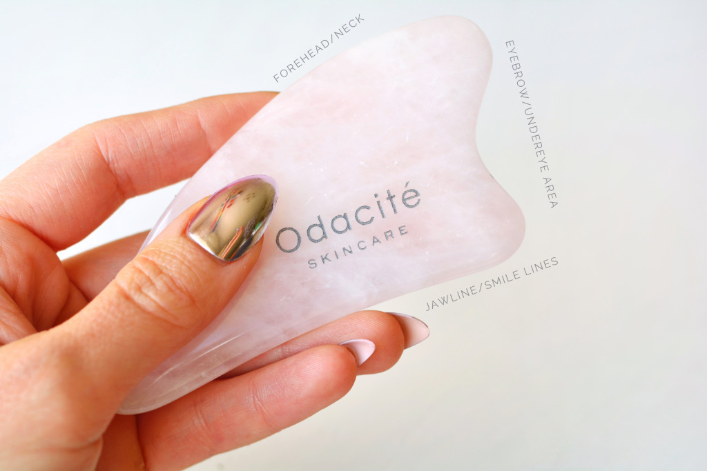 Where to use the sides of your Gua Sha tool on your face.