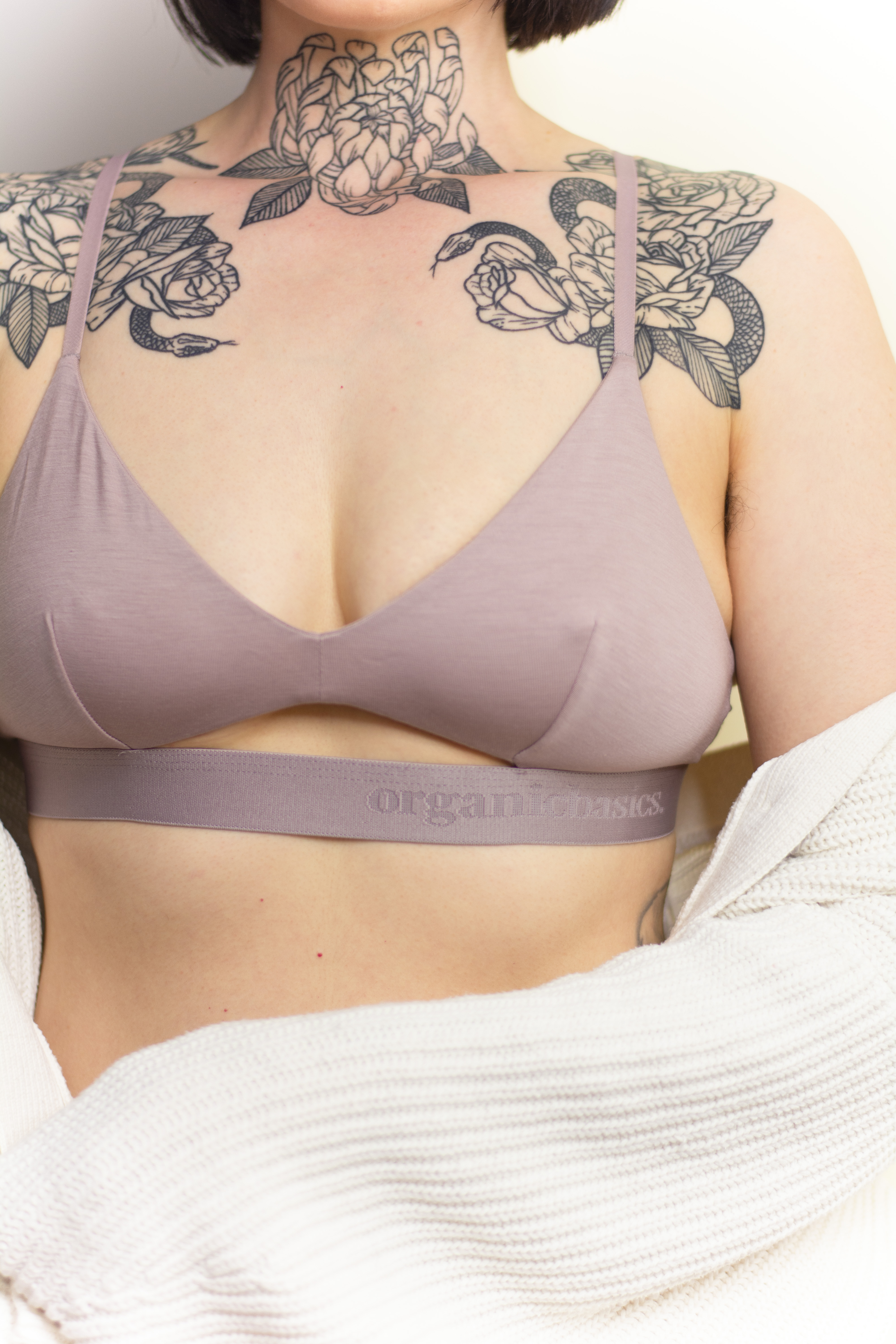 Lace Bralette - Purple Block Out  TENCEL™ Underwear – Stripe